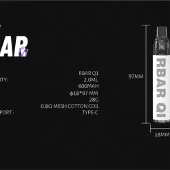 fitpod rbar q2可重複註油一次性煙桿