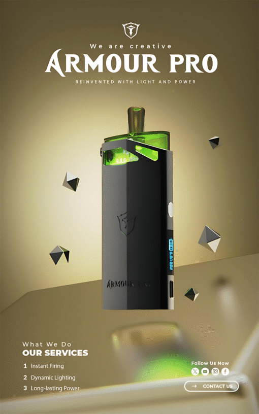 SAMURAI ARMOUR PRO 將軍鎧甲註油主機 發光小煙套裝 1500mAh：圖片 6